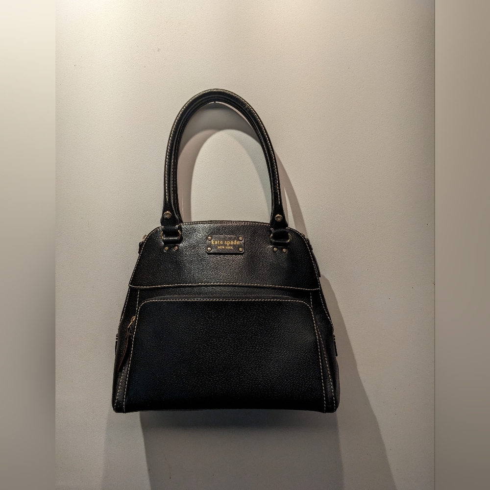 Kate Spade Baxter Street Catalina Black Leather Satchel